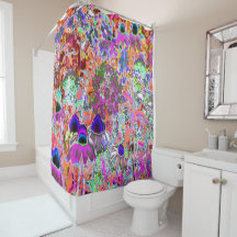 Flores psicodélicas de jardín verde de cal y rosa 