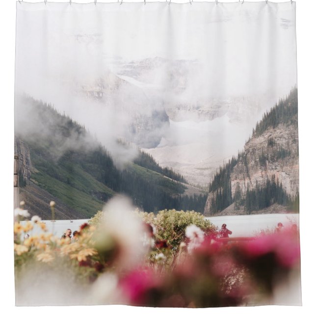 CORTINA DE DUCHA FLORES PURPLE PETALED (Anverso)