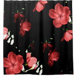 Cortina De Ducha Flores rosadas