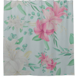 Cortina De Ducha Flores rosas bonitos
