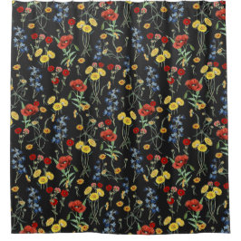 Cortina De Ducha Flores salvajes elegantes y modernas
