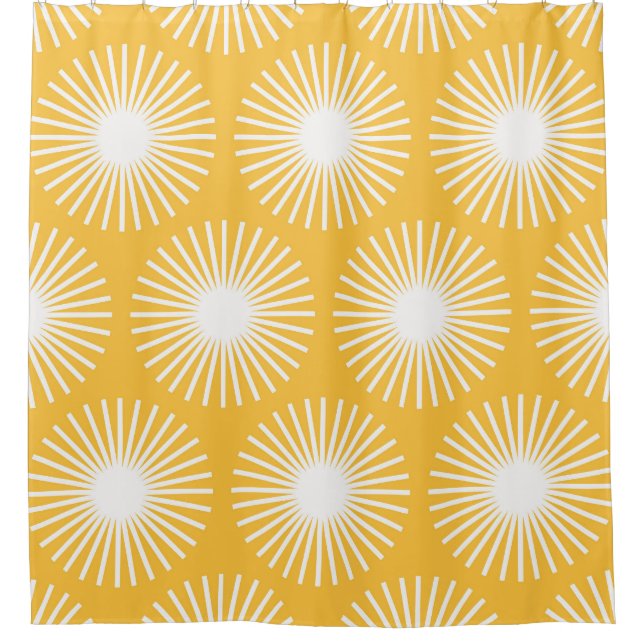 Cortina De Ducha Flores simples: diseño escandinavo sin costuras. (Anverso)