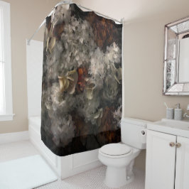 Cortina De Ducha Flores Vintage Hidrangea Blanca Y Arrojada Botánic