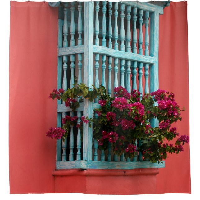 CORTINA DE DUCHA FLOWERS IN WINDOW (Anverso)