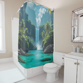 Cortina De Ducha "Flujo de la naturaleza: impresionante corte fotog