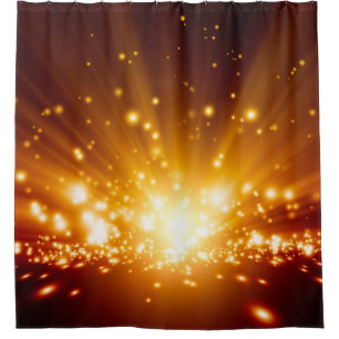 Cortina De Ducha Fondo abstracto - luz naranja brillante,ba