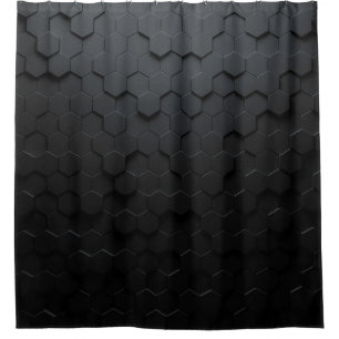 Cortina De Ducha Fondo abstracto triangular negro, Surfa Grunge