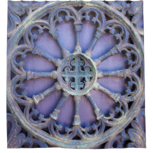 Cortina De Ducha Fondo con fragmento decorativo (puertas antiguas)