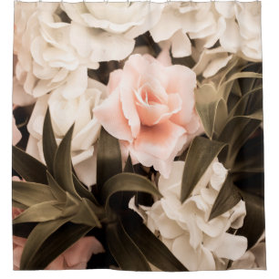 Cortina De Ducha Fondo de flores vintage, fondo de flores pastel