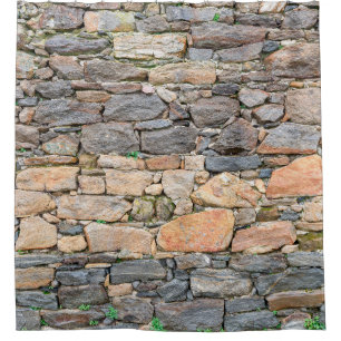 Cortina De Ducha fondo de la textura de la pared de piedra fotoaban