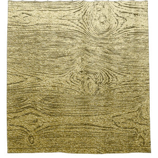 Cortina De Ducha Fondo de textura del Purpurina de madera dorada