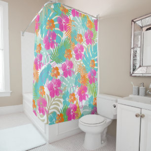 Cortina De Ducha Fondo del hibisco/Rainforest/DIY de PixDezines