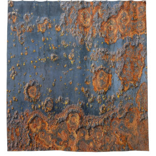 Cortina De Ducha Fondo metalizado oxidado texturizado.