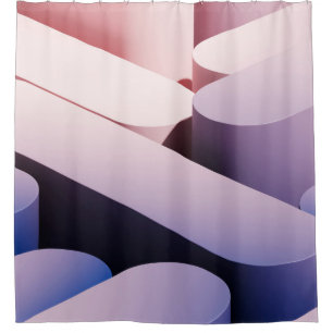 Cortina De Ducha Fondo mínimo de simulación abstracta. Azul y rosa 