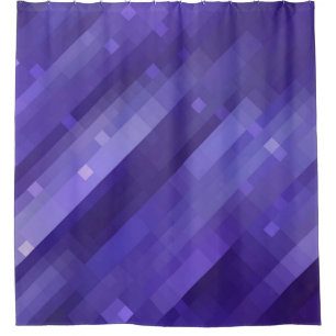 Cortina De Ducha Fondo violeta de mosaico abstracto brillante con g