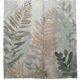 Cortina De Ducha Forest Ferns Pastel Shower Curtain