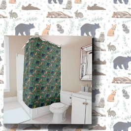 Cortina De Ducha Forest Friends Wild Animals