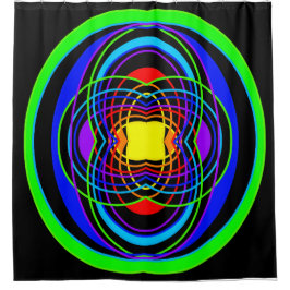 Cortina De Ducha Formas de colores arcoiris geométricos