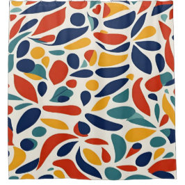 Cortina De Ducha formas de negrita coloridas