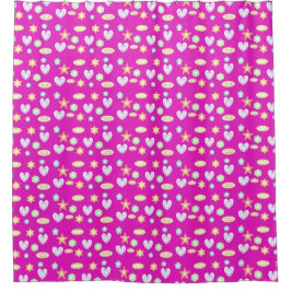 Cortina De Ducha Formas Magenta