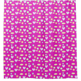 Cortina De Ducha Formas Magenta