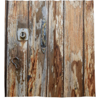 Cortina De Ducha Foto de clausura de tablero de madera marrón