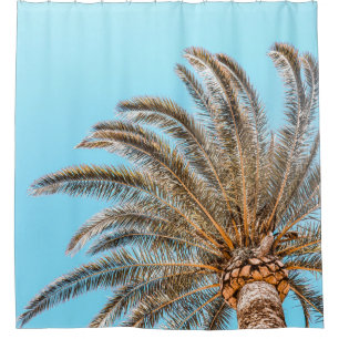 Cortina De Ducha Fotografía de ángulo bajo de una palmera verde deb