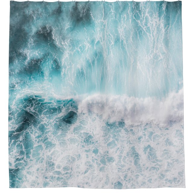 Cortina De Ducha Fotografía de olas marinas #2 (Anverso)