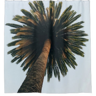 Cortina De Ducha Fotografía del ojo de gusano de la palmera