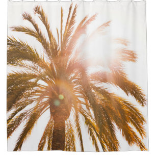 Cortina De Ducha Fotografía en ángulo bajo de la palmera