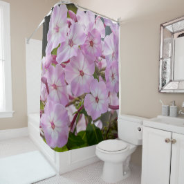 Cortina De Ducha Fotografía Floral Rosa Phlox