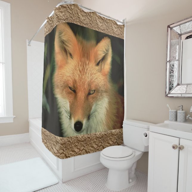 Cortina de ducha Fox roja (In situ)