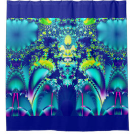 Cortina De Ducha Fractal abstracto colorido