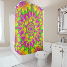 Cortina De Ducha Fractal arcoiris colorido