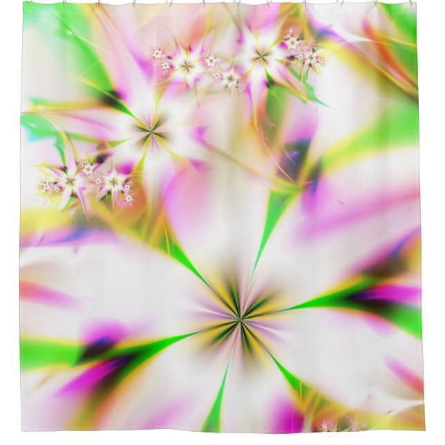 Cortina De Ducha fractal floral (Anverso)
