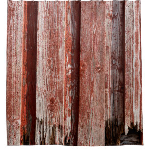 Cortina De Ducha Fragmento de una antigua pared de madera pintada.