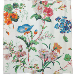 Cortina De Ducha France 1830 Floral Antique Wallpaper