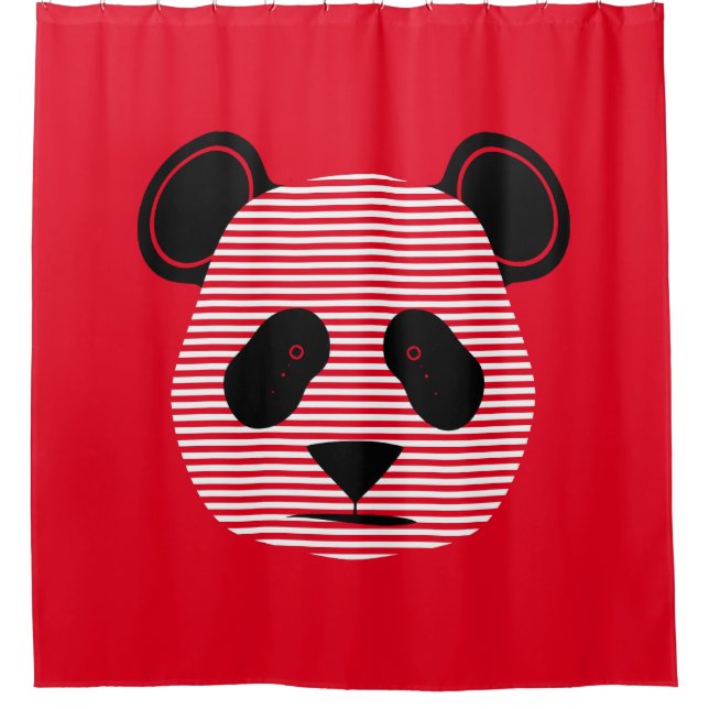Cortina De Ducha franjas pandas (Anverso)