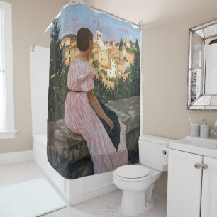 Cortina De Ducha Frederic Bazille - El vestido rosa