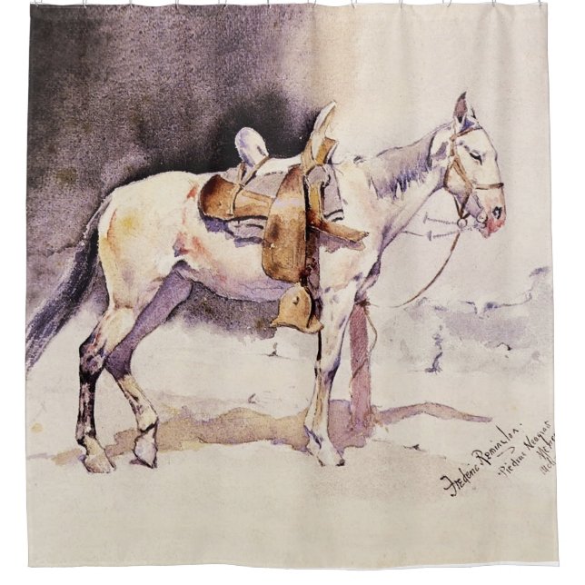 Cortina De Ducha Frederic Remington Western Art Mexican Pony (Anverso)