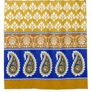 Cortina De Ducha Frontera paisley india tradicional sin igual