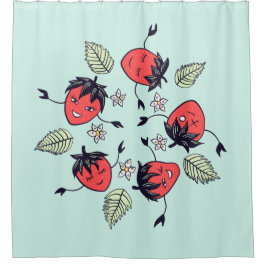 Cortina De Ducha Fruta de Kawaii
