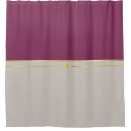 Cortina De Ducha Fuchsia & Taupe Haven