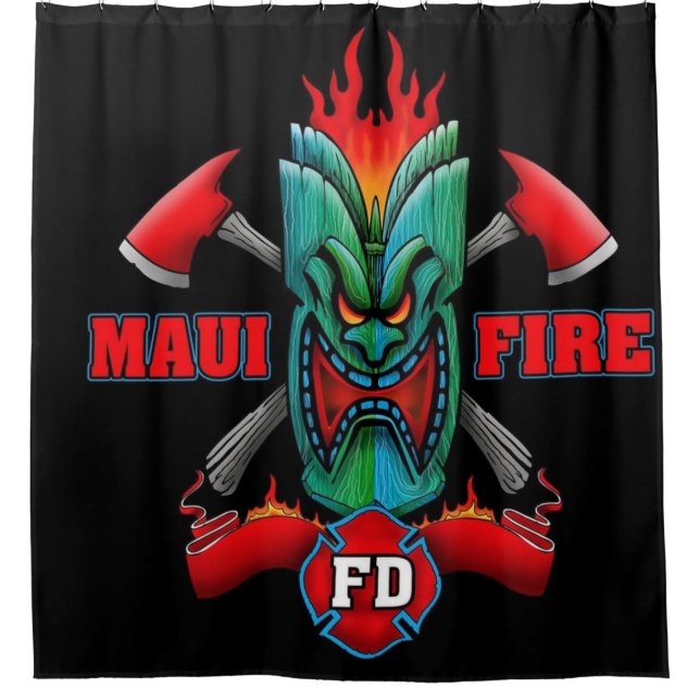 Cortina De Ducha Fuego de Maui (Anverso)