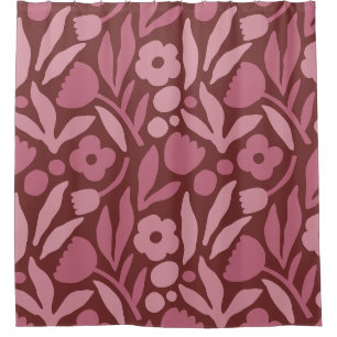 Cortina De Ducha Fun Big Flower Color negrita