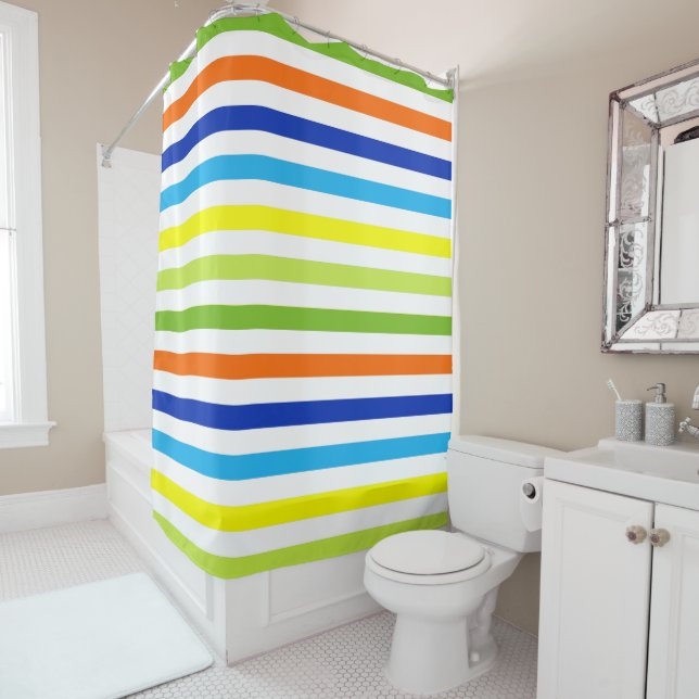 Cortina De Ducha Fun Bright and Bold - Bandas modernas (In situ)