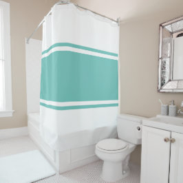 Cortina De Ducha Fun Sporty Classy Rayos Verde azulados de Carreras