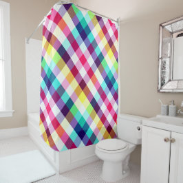 Cortina De Ducha Funky Rainbow Plastic Pattern Shower Curanda