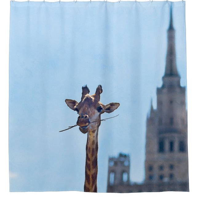 Cortina De Ducha Funny Giraffe (Anverso)
