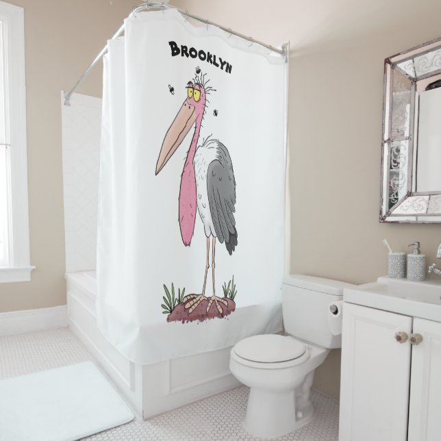 Cortina De Ducha Funny marabou stork personalizado (In situ)
